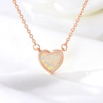 Romantic Heart Necklace Copper Zircon Pendant Necklace for women - EX-STOCK CANADA