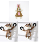 Pet Toy Donkey Shape Corduroy Chew Toy For Dogs Puppy Squeaker Squeaky Plush Bone Molar Dog Toy Pet Training Dog EX-STOCK Canada 