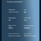 A blue informational graphic titled 'Product Parameters' listing product details such as model Q02, Bluetooth name VIP, remote control battery capacity 55MAH, remote control battery model 40102, and host battery capacity 1200mAh.