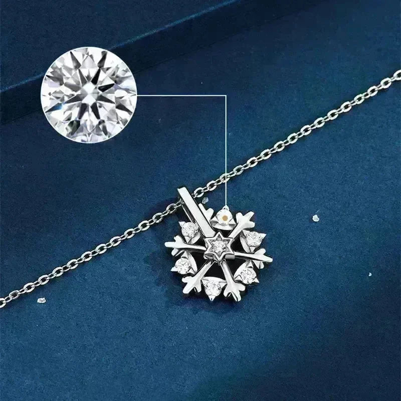 Luxury Rhinestone Christmas Snowflakes Necklace Gift for women - EX-STOCK CANADA