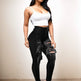 Versatile Women's High Waisted Elastic Ripped Tight Jeans, High-quality, Easy To Fit, Comfortable And Fashionable - Street Style Sexy Basic Jeans, Women's Jeans And Clothing EX-STOCK Canada 