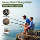 Foldable Fishing Chair With Backrest Built-In Cooler Bag Portable Handle Outdoor Lightweight Fishing Stool For Camping Hiking Hunting EX-STOCK