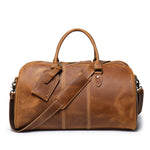 Retro New Men's Genuine Leather Portable Travel Bag | EX-STOCK Canada 