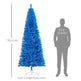 7FT Pencil Christmas Tree, Artificial Christmas Tree With Automatic Open For Home Party, Blue EX-STOCK Canada 