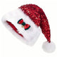 Christmas Hat Red Paillette Bowknot Plush Decorative Hat EX-STOCK Canada 