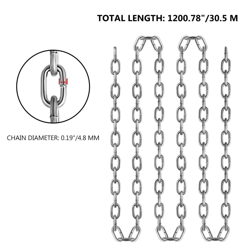 Grade 30 Chain 3 16 Inch By 100Ft Length Grade 30 Proof Coil Chain Zinc Plated Grade 30 Chain For Towing Logging Agriculture And Guard Rails EX-STOCK