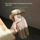 Fleece Lined Padded Warm Keeping Cute Suede Riding Gloves - EX-STOCK CANADA