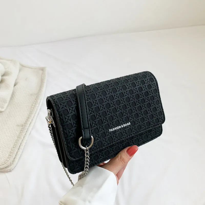 Luxury Women's Chain Embossed Square flap Shoulder Bag for women - EX-STOCK CANADA