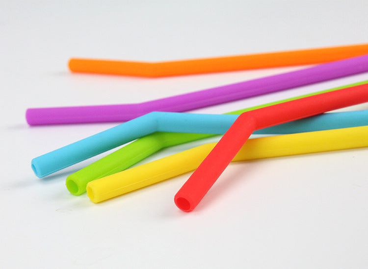 6-piece Super Soft Food Grade Silicone Straws Set EX-STOCK Canada 