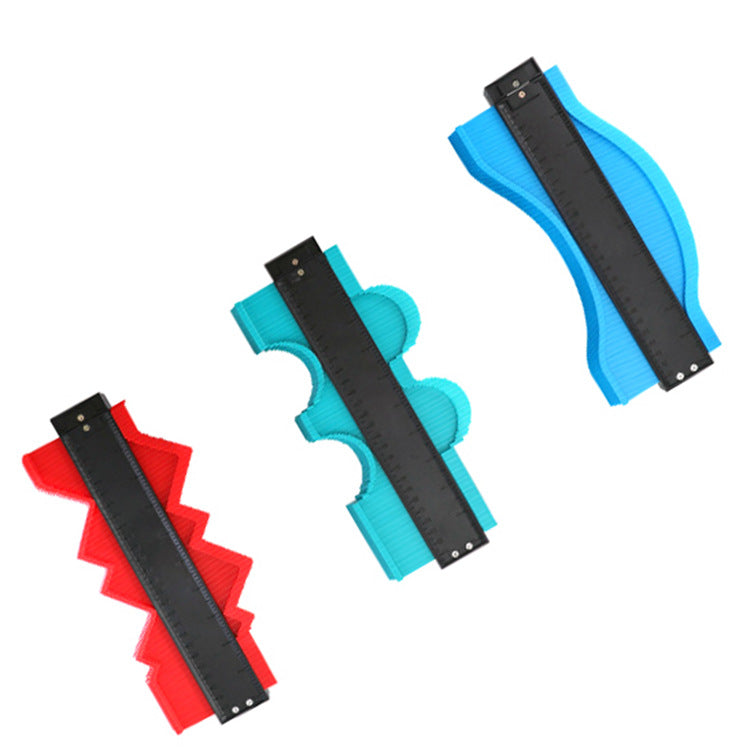 Three colorful squeegees on a white background