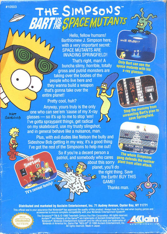 The Simpsons - Bart vs The Space Mutants 