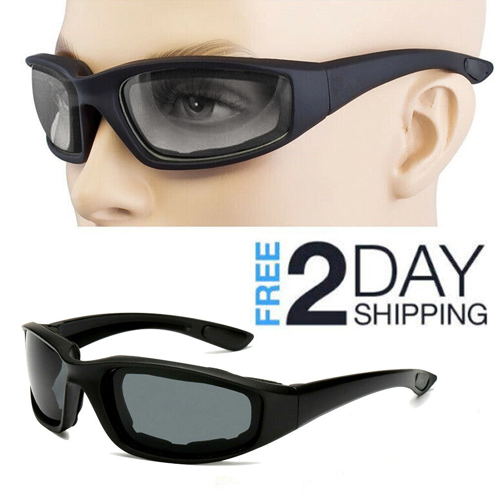 Cycling Sunglasses Chopper Outdoor Sports Glasses For Men Wrap Around UV400 Protection For Fishing Driving Glasses Windproof Gray Lens EX-STOCK