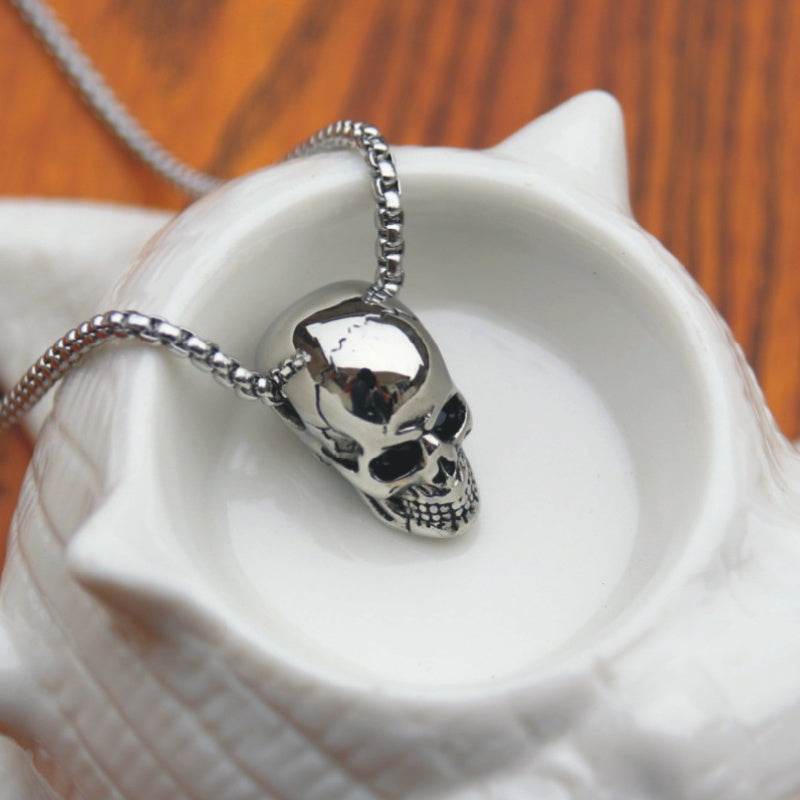 Male titanium steel skull necklace EX-STOCK