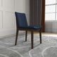 Laura Blue Linen Solid Wood Dining Chair  Set Of 2 Mid-Century Modern Style EX-STOCK