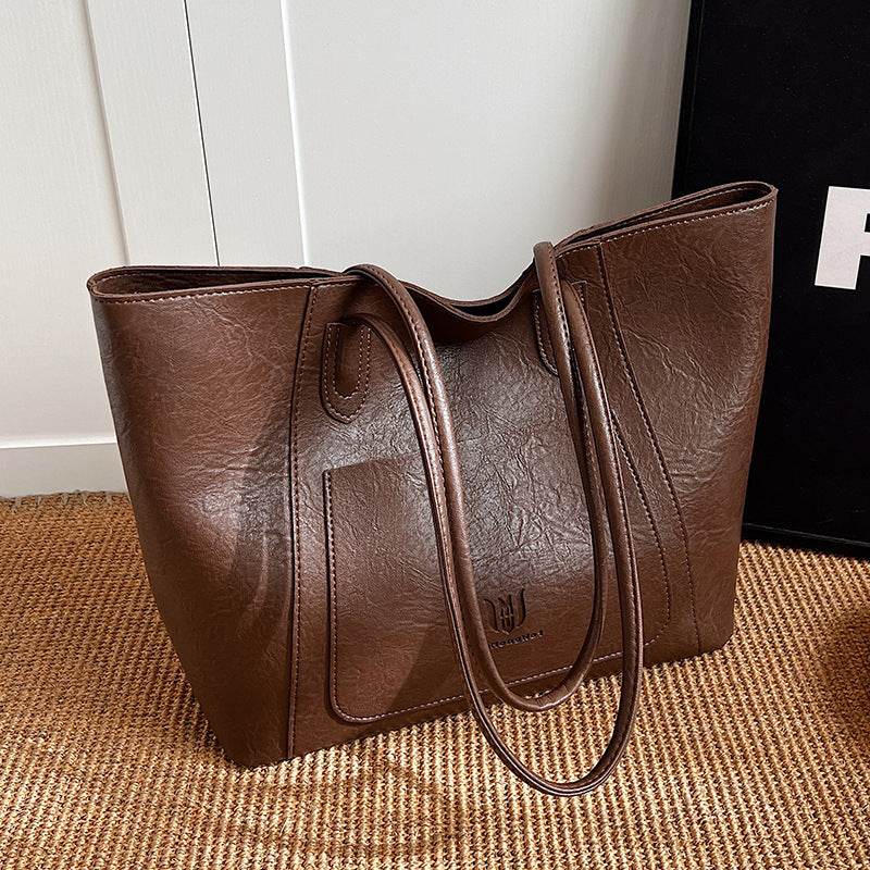 Casual Retro Shoulder Bag Texture Class Commuter Tote - EX-STOCK Canada