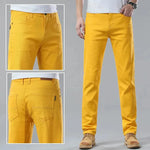 Men Fashion Brands Stretch Slim Fit Skinny Denim Pants jeans Trouser