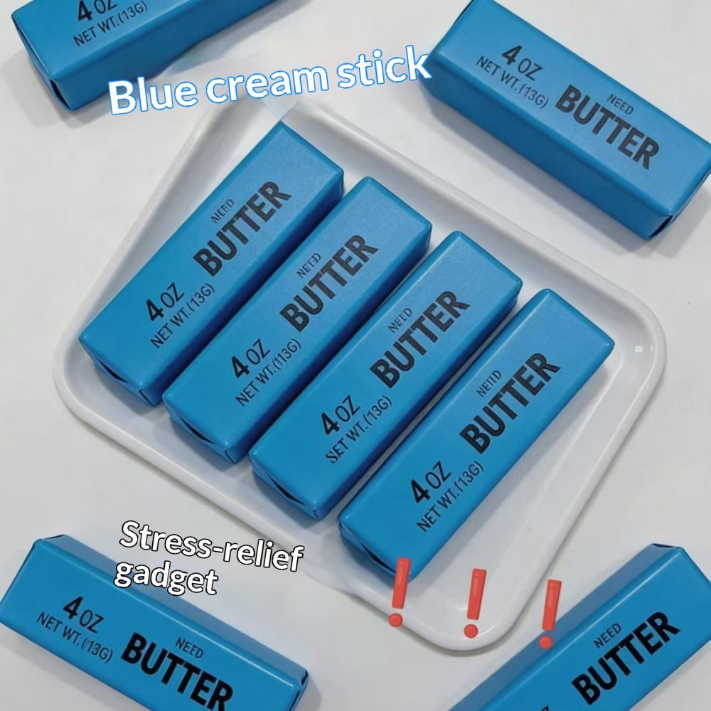 Christmas Butter Stick Squishy Toy – Red & Green Slow-Rebound Foam blue