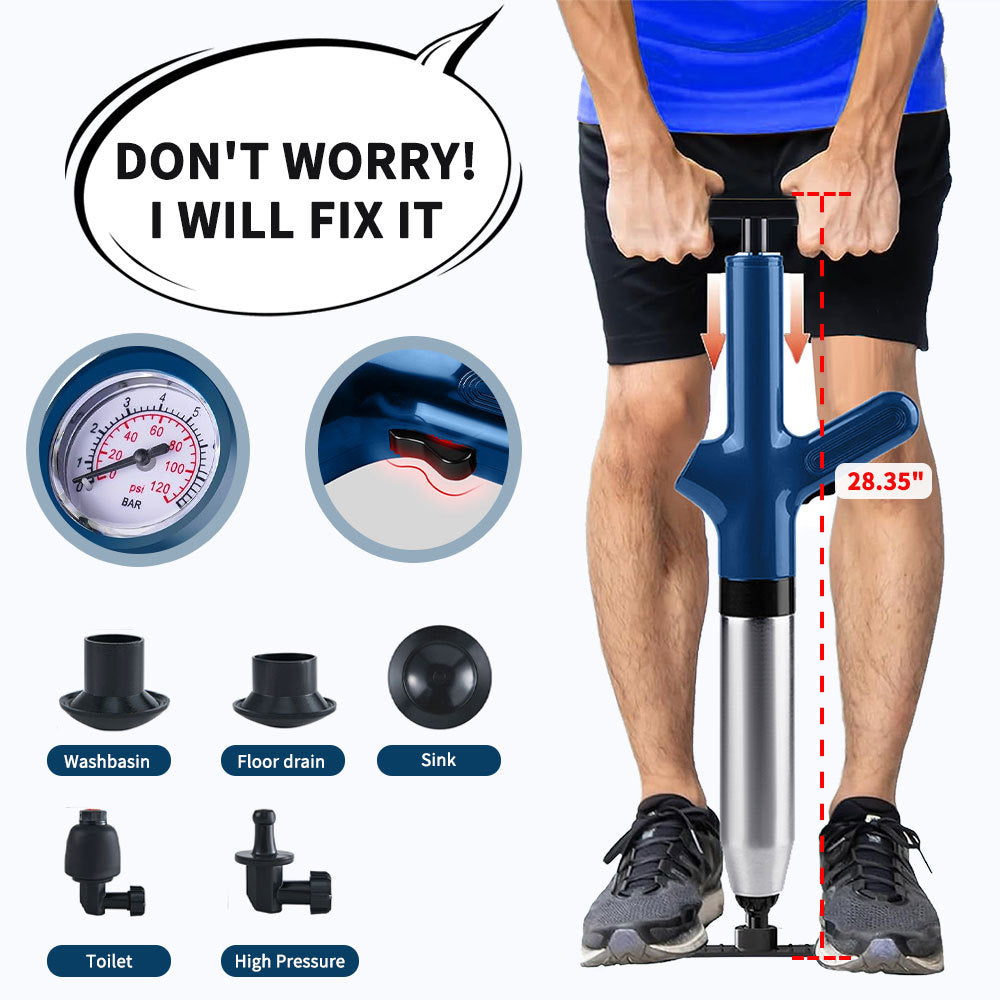 High Pressure Air Toilet Unclogged For Toilets, Bathroom Floors, Sinks, And Pipe Blockages EX-STOCK