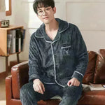 Flannel warm and thickened men's pajamas - EX-STOCK CANADA