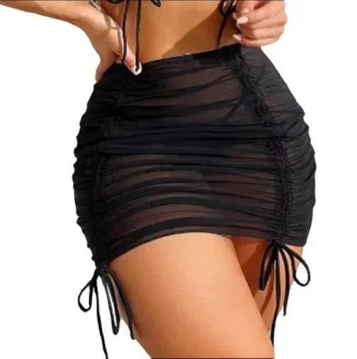 Ladies' Mesh Swimsuit See-through Mini Skirt - EX-STOCK CANADA