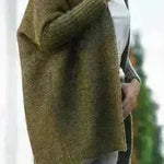 Cubierta de cabeza de gran tamaño tejido cárdigan de cachemir kimono largo para mujeres