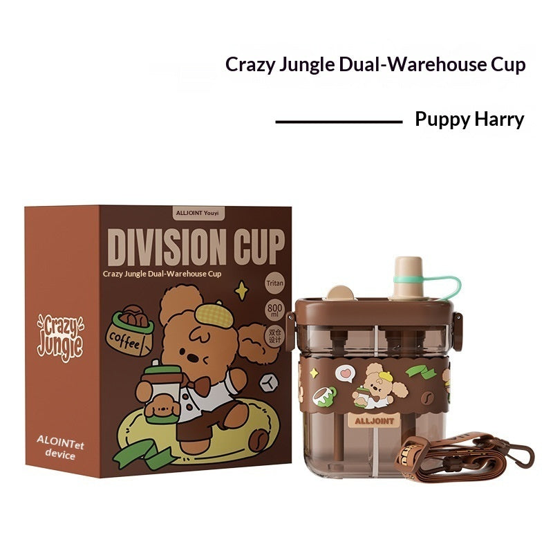Crazy Jungle Dual-Warehouse Cup with packaging on a white background
