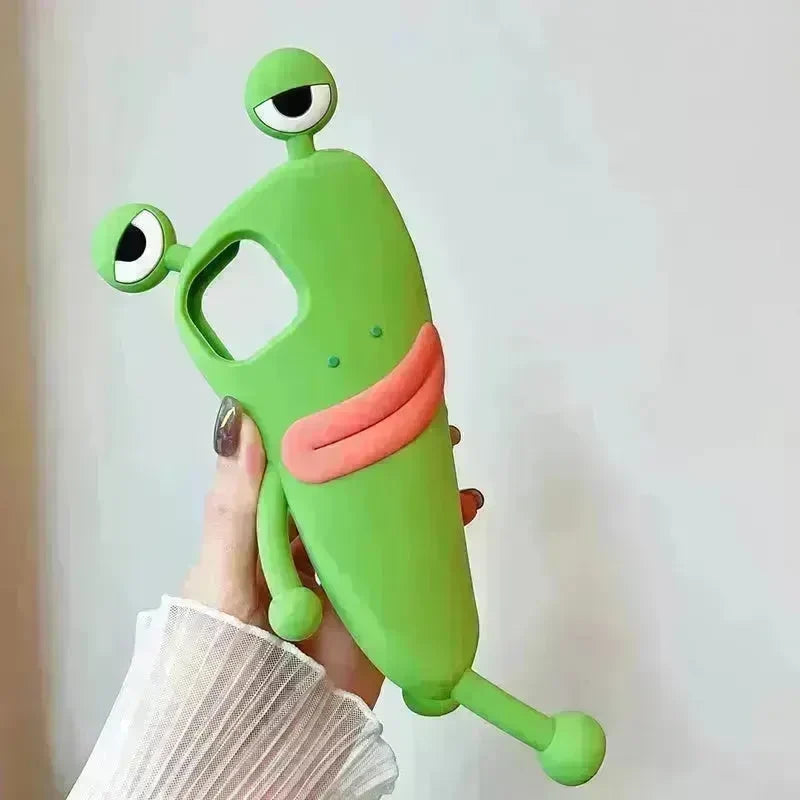 Cute Frog Cartoon Shockproof Bumper Phone Case for Girls - EX-STOCK CANADA