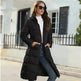 Mid Length Cotton Padded Hoodie Puffer Winter Jacket for women - EX-STOCK CANADA