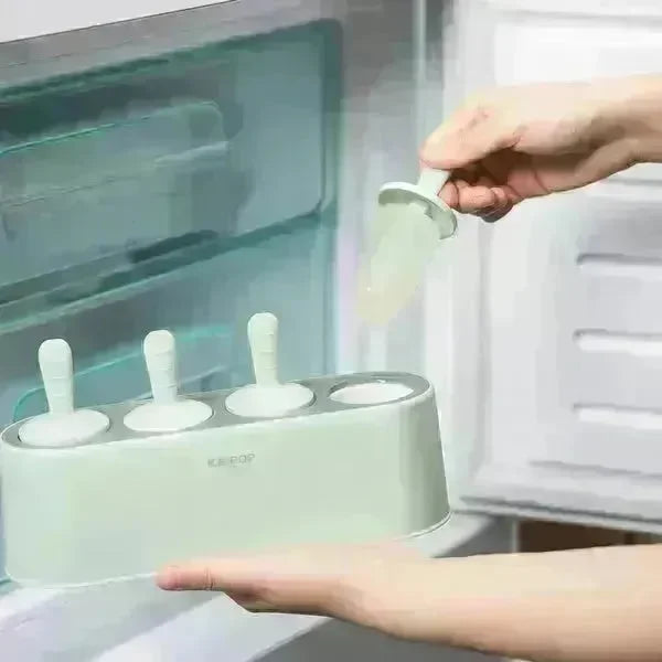 4 Cavities Reusable Silicone Popsicle Mold Maker DIY ice cream mold - EX-STOCK CANADA