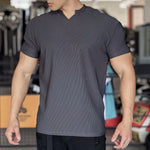 Anti Wrinkle Men Short Sleeve Active wear T-shirt for Workout Gym trainings - EX-STOCK CANADA