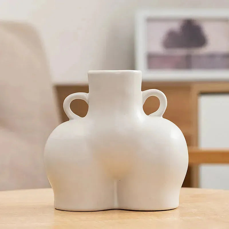 Artificial human body art dry flower vase - EX-STOCK CANADA