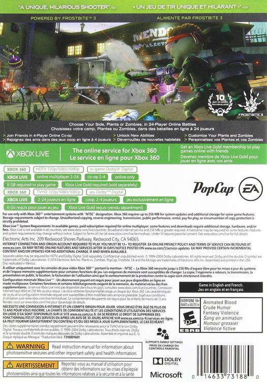 Plants vs Zombies: Garden Warfare  -  Platinum Hits 