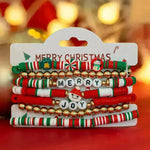 Polymer de Navidad Arcilla de arcilla Pulsera Juego de regalos de Navidad