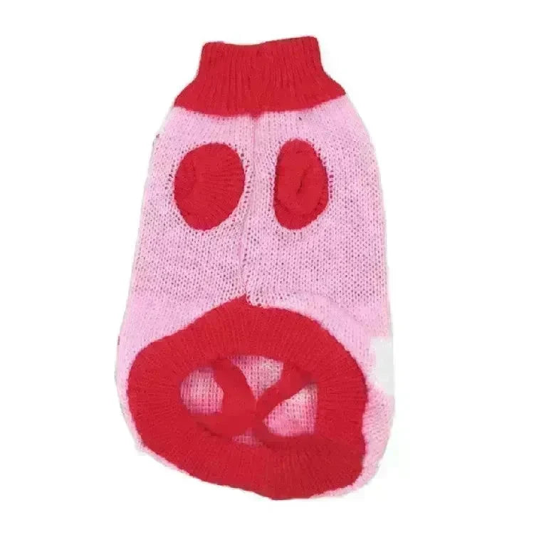 Christmas Maple Snowflake Turtleneck Knitted Sweater Pet Clothes - EX-STOCK CANADA