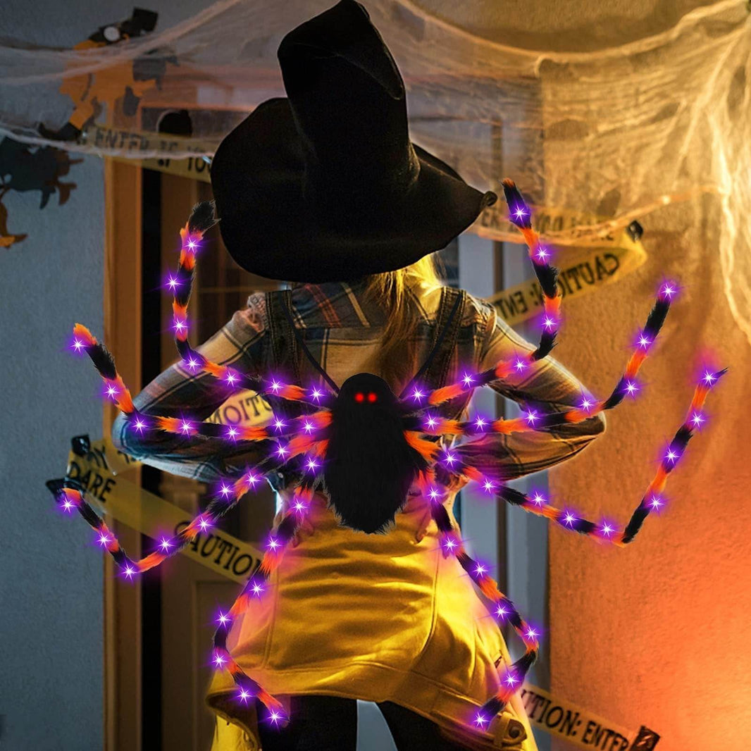 Halloween Spider Backpack Nine LED Modes Plush Sugar Bag EX-STOCK