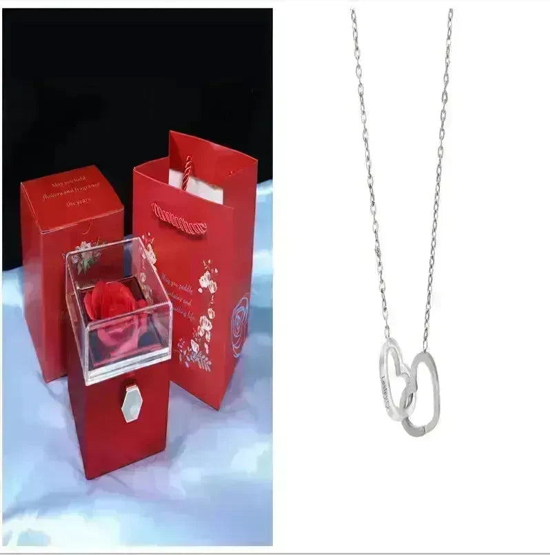 Rotating Soap Flower Rose Gift Box Creative Rotating Rose Jewelry Packaging Box Valentine's Day Gift For Women - EX-STOCK CANADA