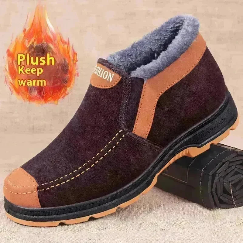 Men's Traditional Cotton Shoes Warm With Velvet Winter Boot - EX-STOCK CANADA