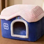 Casa de perro plegable Cama de gato Cat de invierno Villa de invierno Villa Sleep Kennel Nido removible Suministro