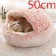 2 In 1 Dog And Cat Bed Pet Winter Bed Round Plush Warm Bed House Soft Long Plush Pets Bed Pet Products EX-STOCK Canada 