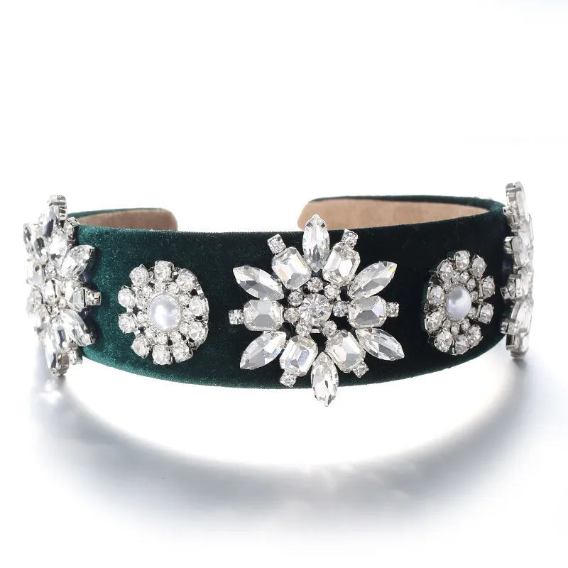 Retro Baroque Pearl Rhinestone Headband - EX-STOCK CANADA