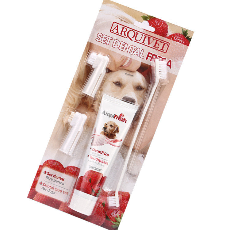 مجموعة فرشاة ومعجون أسنان للحيوانات الأليفة 