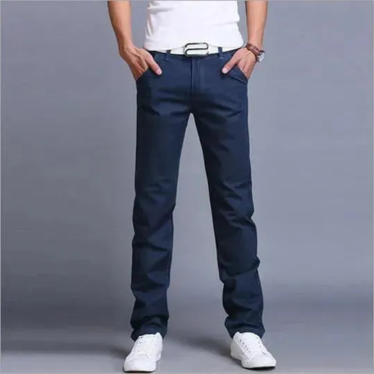Casual Men's Slim Fit Straight Leg Trouser - EX-STOCK CANADA