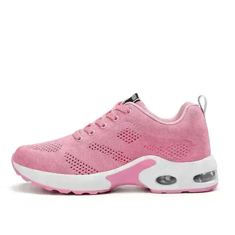 Casual Shoes Breathable Lightweight Mother Shoes Lace-up Cushioned Sneakers for Women - EX-STOCK CANADA