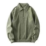 Autumn Winter Fashion Lapel Half-zip fleece Sweatshirt Pullover tops for Men - EX-STOCK CANADA