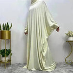 Batwing manga llanura abaya para mujeres arabarab eid jalabiya para mujeres ropa islámica para mujeres