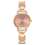 2pcs Narrow Strap Steel Strap Bracelet and  Quartz Watch women