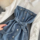New Fashion Retro denim dress - EX-STOCK CANADA