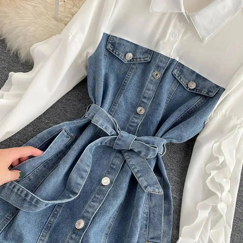 New Fashion Retro denim dress - EX-STOCK CANADA