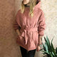 Thermal Jacket Plus Size Tie Down Cotton Winter Hoodie Coat - EX-STOCK CANADA