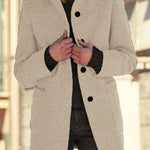 Women's New Vintage Solid Color Button-up Stand-up Collar Woolen Jacket - EX-STOCK Canada